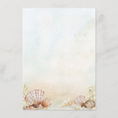 Waterverf strandschappen Tropische bruiloft detail Informatiekaartje (Achterkant)