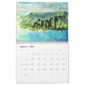 Waterverf strandschilderijen muurkalender kalender (Feb 2027)