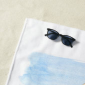 Waterverf Strandtafereel  Strandlaken (In situ)