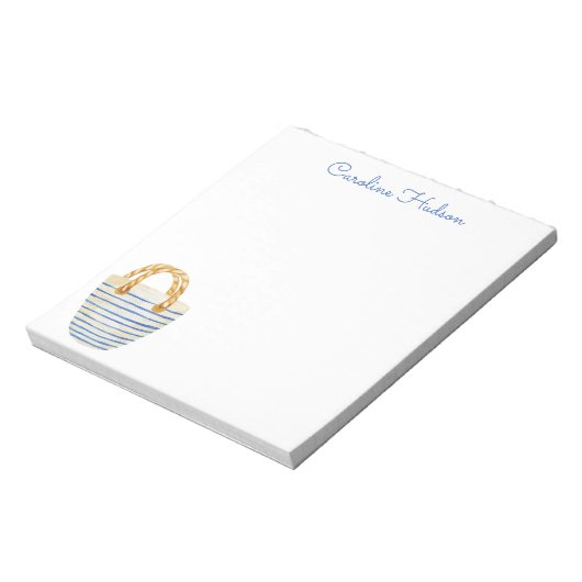 Waterverf strandtas tas tas tas notitieblok (Linkerzijde)