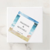 Waterverf strandverbinding bestemming oceaan bedankjes labels (In situ)