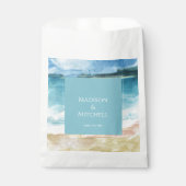 Waterverf strandverbinding bestemming oceaan bedankzakje (Voorkant)