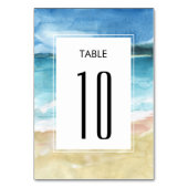 Waterverf strandverbinding bestemming oceaan kaart (Voorkant)