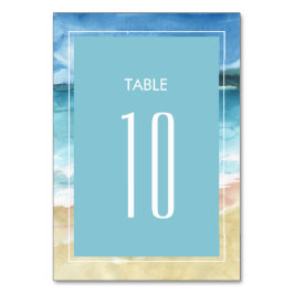 Waterverf strandverbinding bestemming oceaan kaart