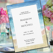 Waterverf strandverbinding bestemming oceaan kaart