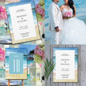 Waterverf strandverbinding bestemming oceaan kaart