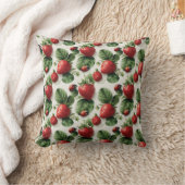Waterverf Strawberry and Ladybug Naadloos Patroon Kussen (Deken)