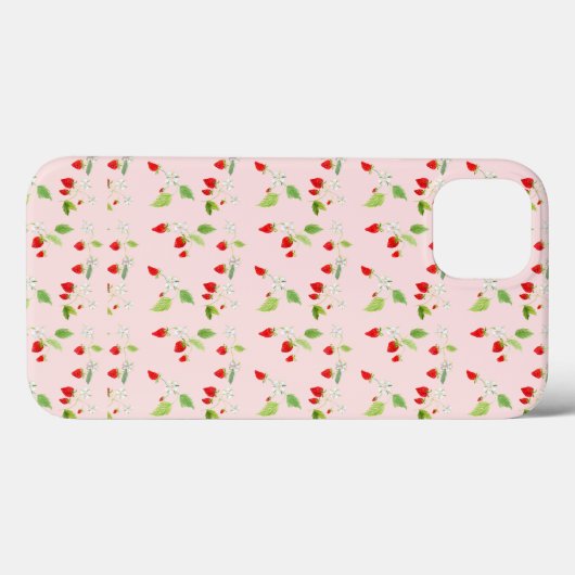 Waterverf Strawberry Blossom Case-Mate iPhone Case (Achterkant (horizontaal))