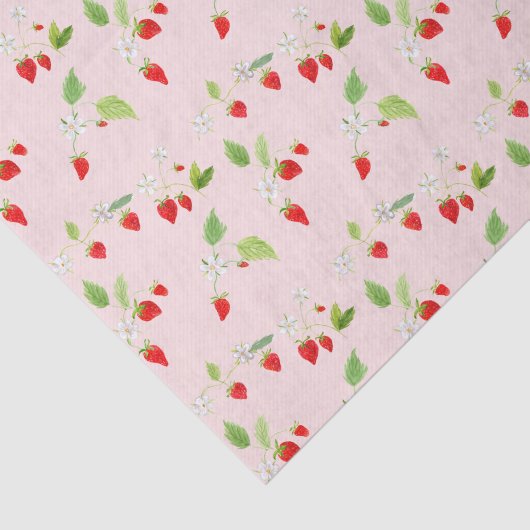Waterverf Strawberry Blossom Tissuepapier (Detail)