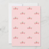 Waterverf Strawberry Bow Baby shower Kaart (Achterkant)