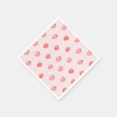 Waterverf Strawberry Napkins | Aardbei Napkins Servet (Hoek)