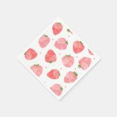 Waterverf Strawberry Napkins | Aardbei Napkins Servet (Hoek)
