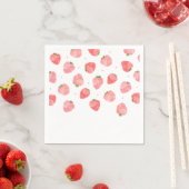 Waterverf Strawberry Napkins | Aardbei Napkins Servet (Insitu)