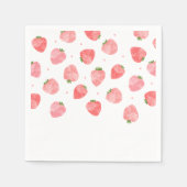 Waterverf Strawberry Napkins | Aardbei Napkins Servet (Voorkant)