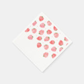 Waterverf Strawberry Napkins | Aardbei Napkins Servet (Hoek)