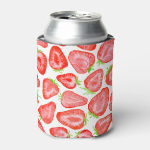 Waterverf strawberry snijdt patroon blikjeskoeler
