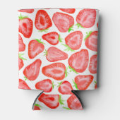 Waterverf strawberry snijdt patroon blikjeskoeler (Voorkant)