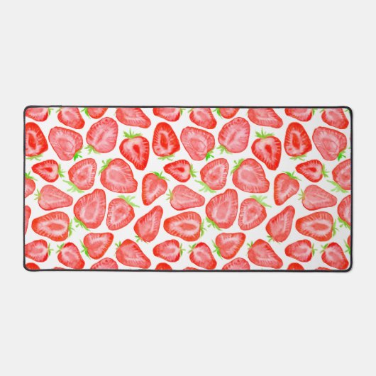 Waterverf strawberry snijdt patroon bureaumat (Voorkant)