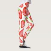 Waterverf strawberry snijdt patroon leggings (Rechts)
