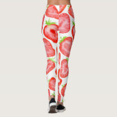 Waterverf strawberry snijdt patroon leggings (Achterkant)