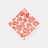 Waterverf strawberry snijdt patroon servet (Hoek)