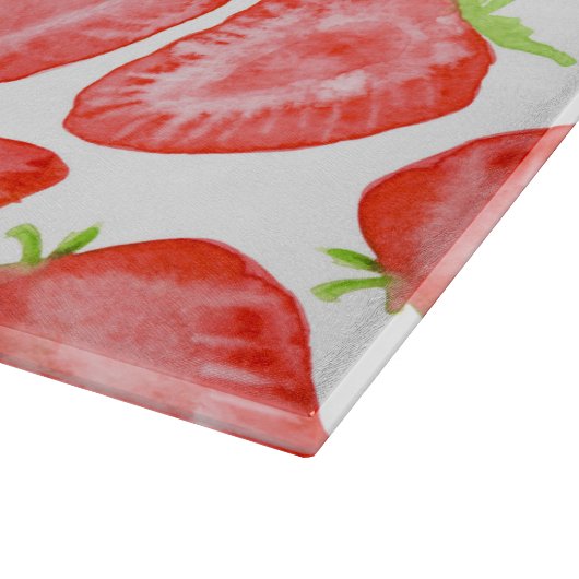 Waterverf strawberry snijdt patroon snijplank (Hoek)