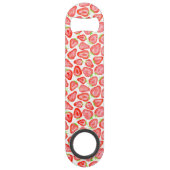 Waterverf strawberry snijdt patroon speed flessenopener (Achterkant)