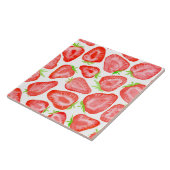 Waterverf strawberry snijdt patroon tegeltje (Zijkant)