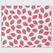Waterverf Strawberry Wrapping Paper – Berry Sweet Cadeaupapier (Vlak)