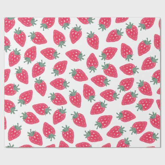 Waterverf Strawberry Wrapping Paper – Berry Sweet Cadeaupapier (Vlak)