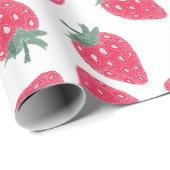 Waterverf Strawberry Wrapping Paper – Berry Sweet Cadeaupapier (Rol Hoek)