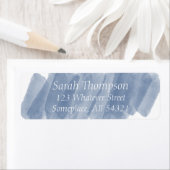 Waterverf Streaks Navy Blue Return Label (Insitu)