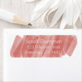 Waterverf Streaks Red Oranje Return Address Label (Insitu)