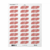 Waterverf Streaks Red Oranje Return Address Label (Full Sheet)