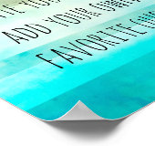 waterverf streept poster creëer uw eigen citaat (Hoek)