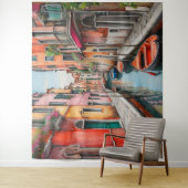 Waterverf Street in Venetië Wandkleed (In situ)