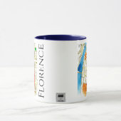 Waterverf Street Map Florence Italië Mok (Midden)