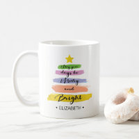 Waterverf streken, Abstracte kerstboom, Star