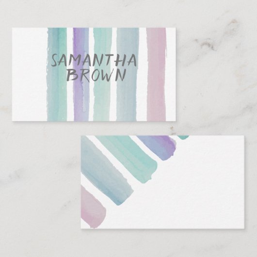 waterverf strepen aangepaste visitekaartjes (Voorkant / Achterkant)