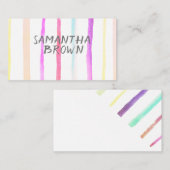  waterverf strepen aangepaste visitekaartjes (Voorkant / Achterkant)