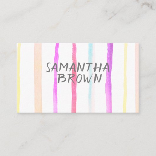  waterverf strepen aangepaste visitekaartjes (Voorkant)