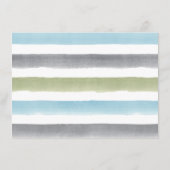 Waterverf strepen beach wedding accommodatie informatiekaartje (Achterkant)