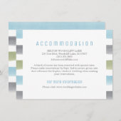Waterverf strepen beach wedding accommodatie informatiekaartje (Voorkant / Achterkant)