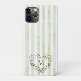 waterverf strepen florale borstmonogram Case-Mate iPhone case
