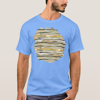 Waterverf strepen Groen Geel T-shirt