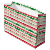 Waterverf strepen groot cadeauzakje (Achterkant Gekanteld)