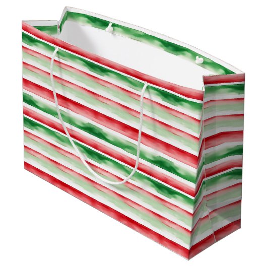 Waterverf strepen groot cadeauzakje (Achterkant Gekanteld)