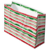 Waterverf strepen groot cadeauzakje (Voorkant Gekanteld)