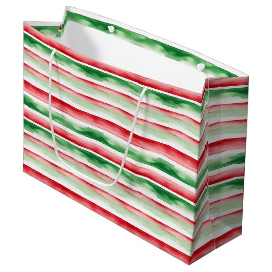 Waterverf strepen groot cadeauzakje (Voorkant Gekanteld)