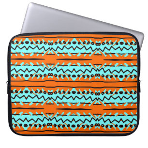 Waterverf strepen, helder kleurrijk patroon. laptop sleeve